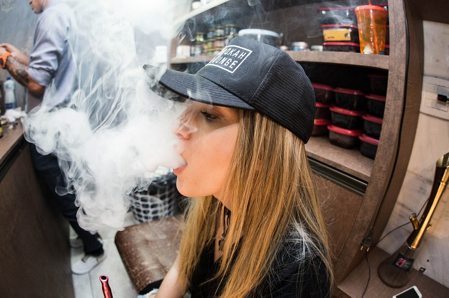 woman vaping